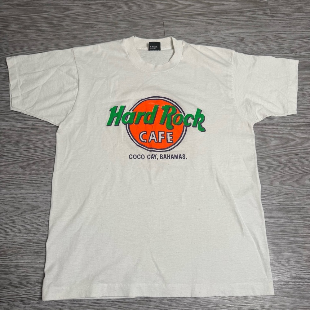 Vintage 80s 90s Hard Rock Cafe Coco Bay Bahamas T Shirt Sz Large Made In USA